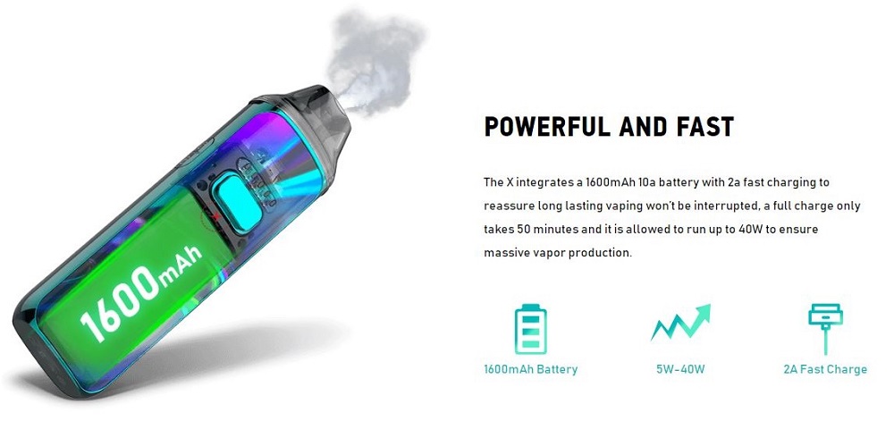 x pod kit 40w 1600mah by oxva 2