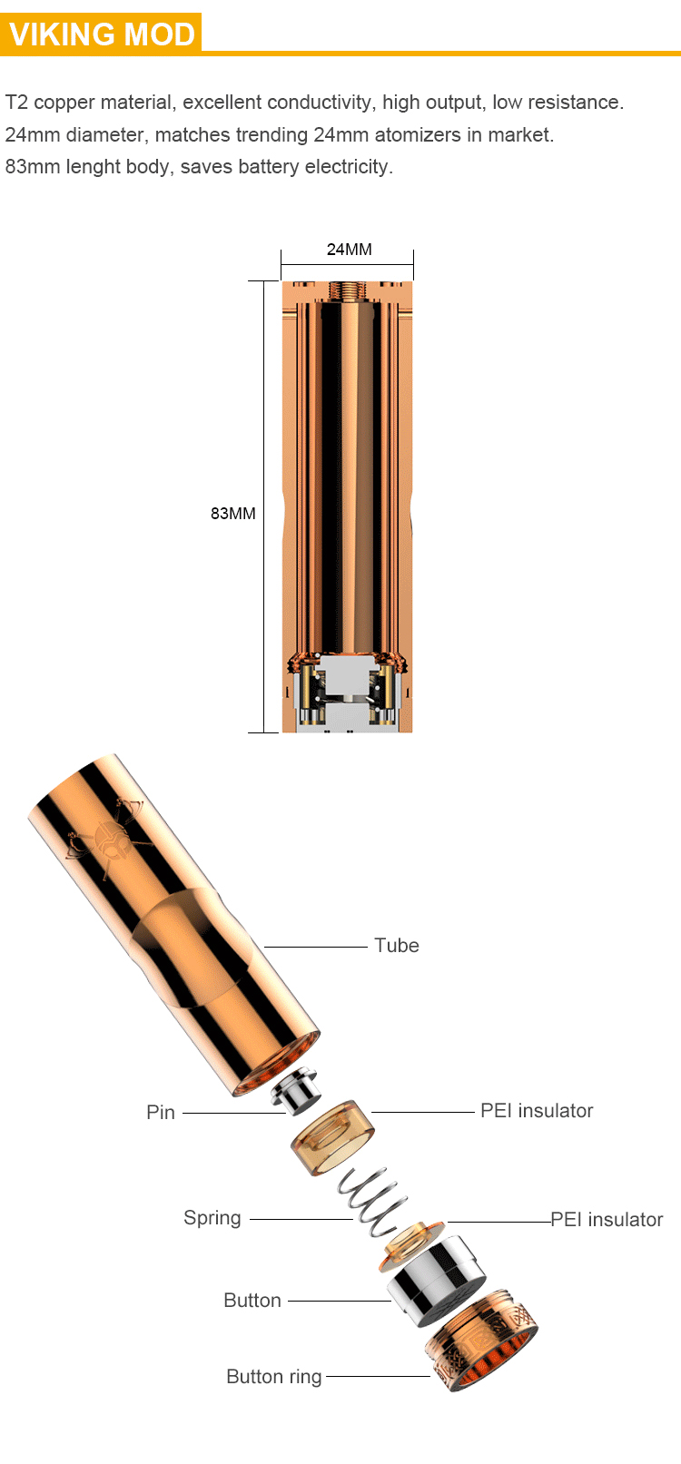 viking mod series vape tube vapexperts 2