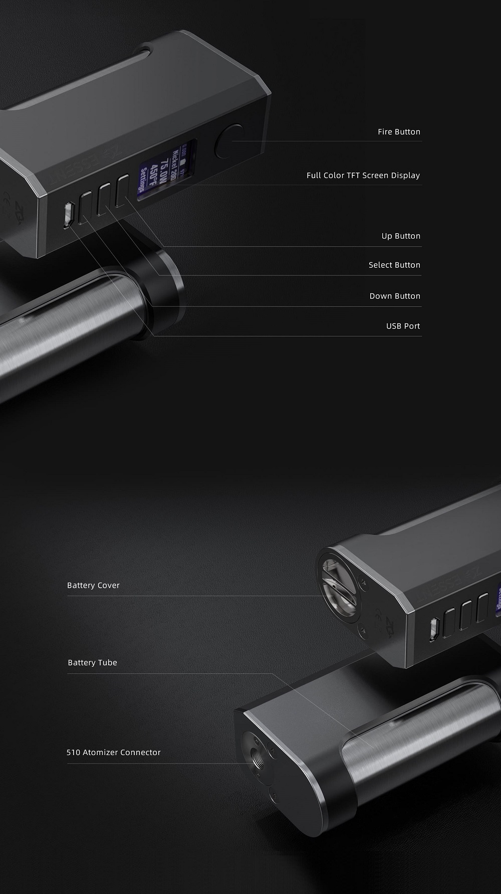 essent dna75c box mod by zq vapor 9