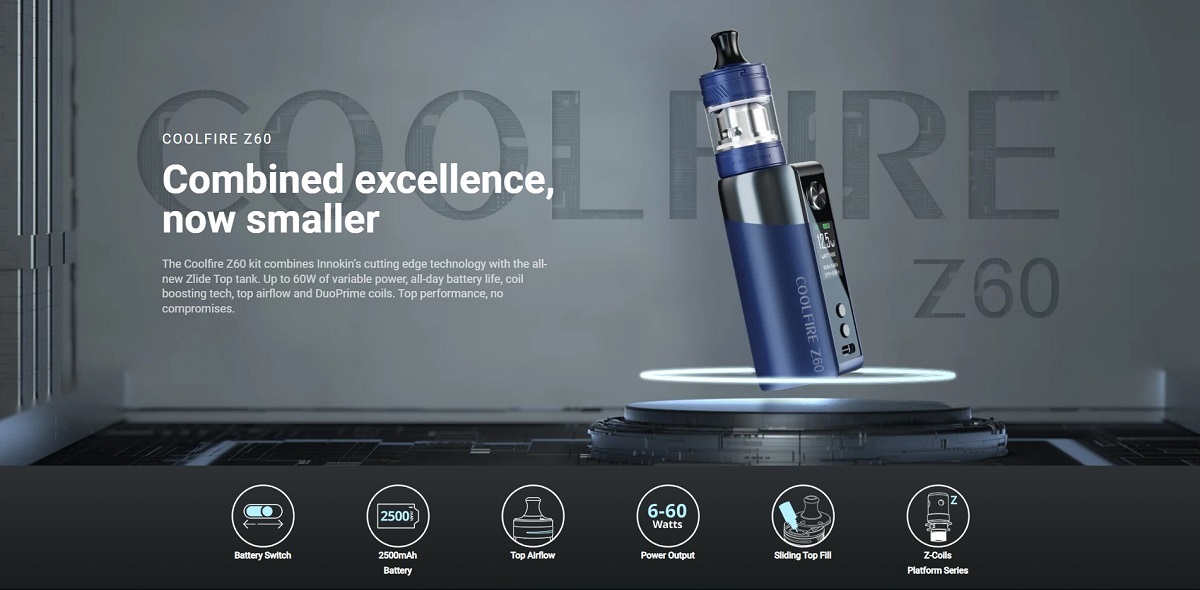 coolfire z60 2500mah 5ml kit by innokin 1