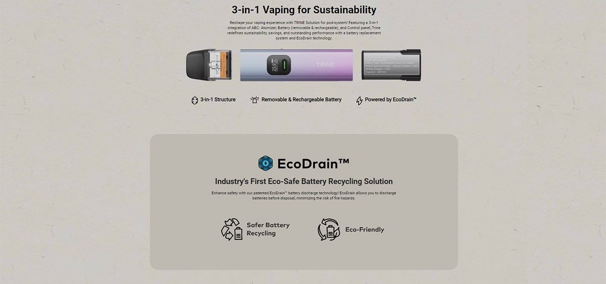 trine pod kit 1000mah 2ml by innokin 2