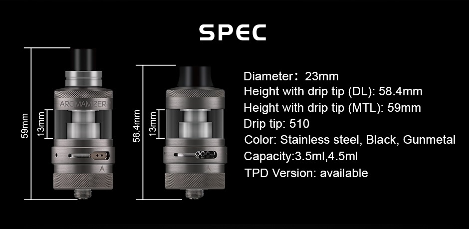 aromamizer lite rta vape experts v1 5 23mm by steam crave 7