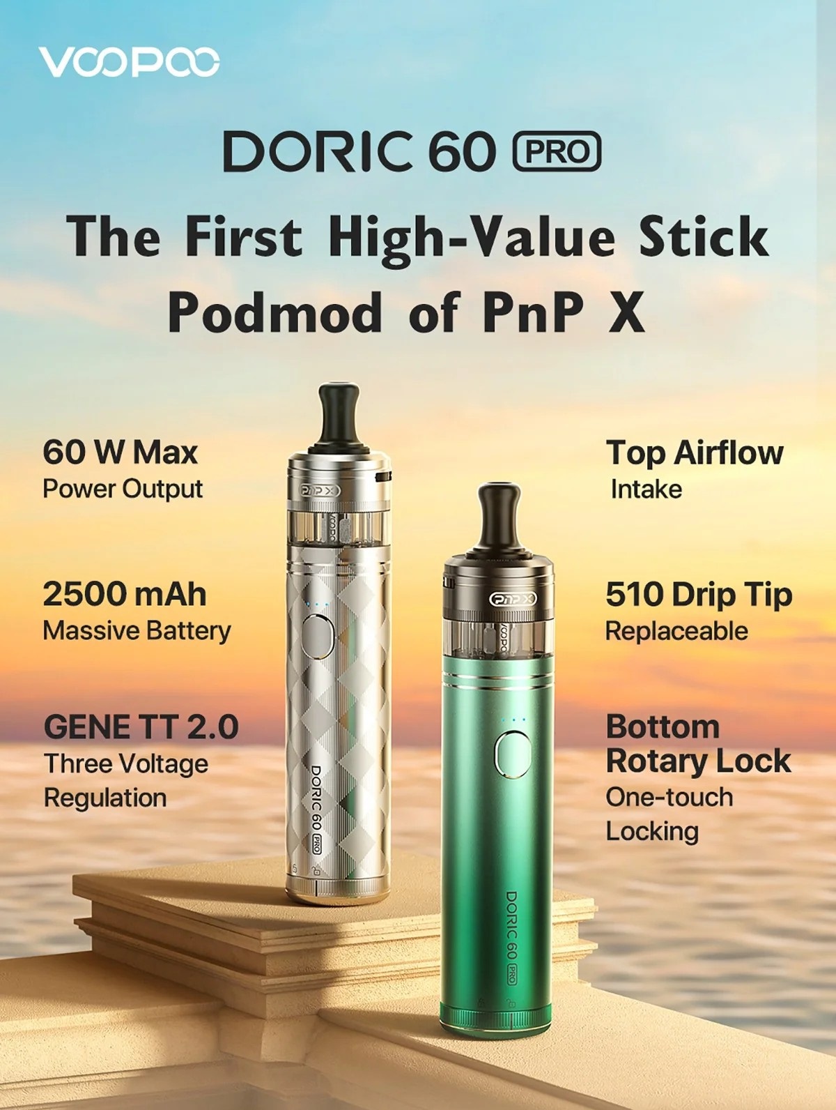 doric 60 pro kit 2500mah 5ml by voopoo 1